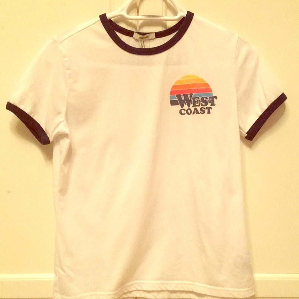 West cost forever 21 cropped shirt